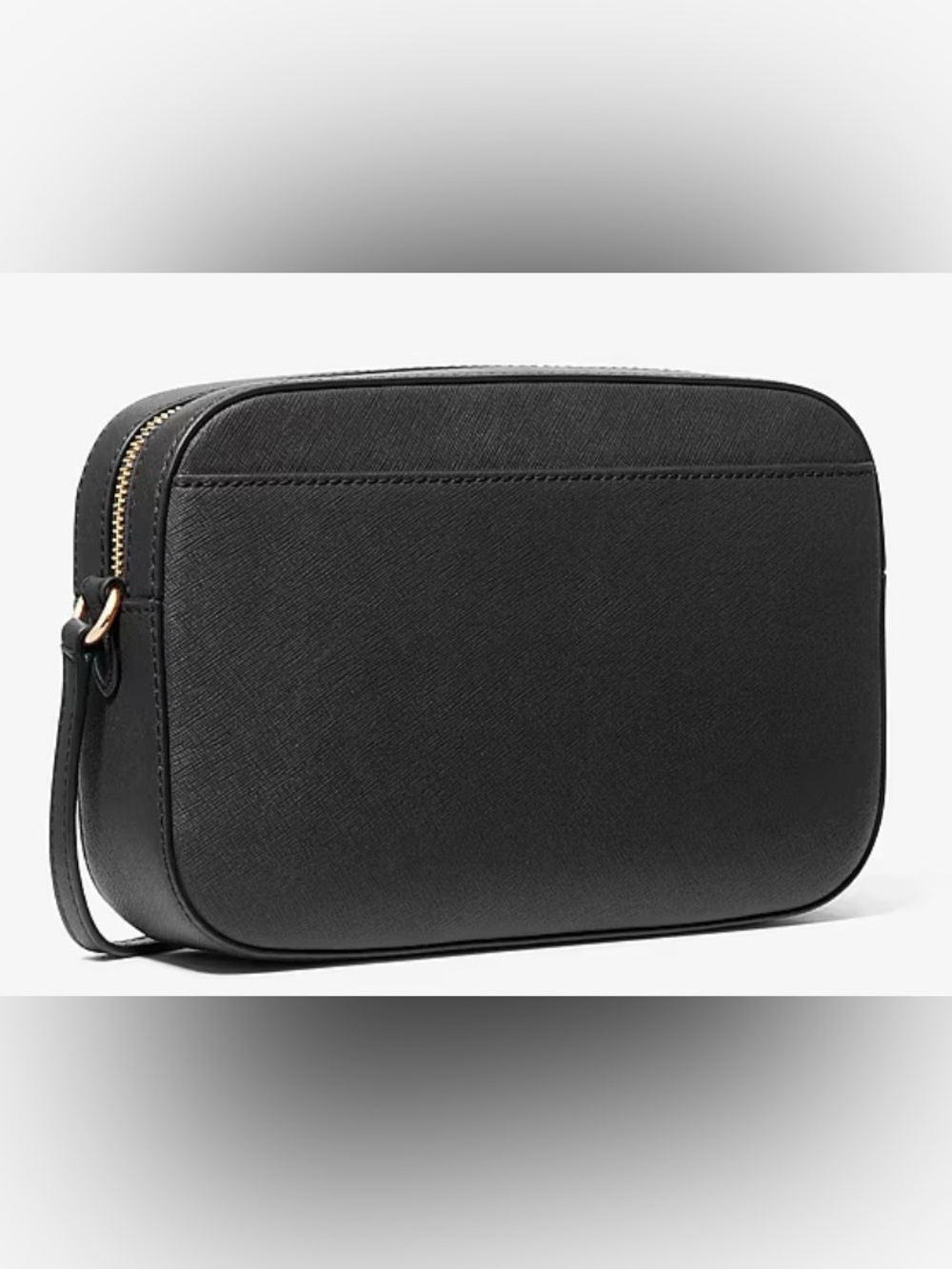 Jet Set Large Saffiano Leather Crossbody
Bag in Black With Gold Hardware. NWOT. - Picture 5 of 8